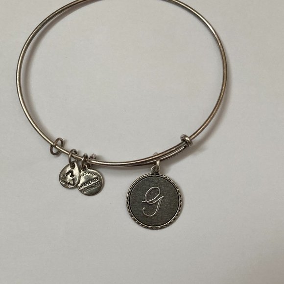 Alex and Ani Initial G Bracelet Silver - Picture 2 of 5